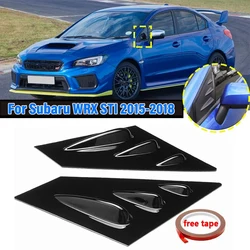 For Subaru WRX STI 2015-2018 Car Front Window Louver Side Vent 2X ABS Plastic Stickers Side Window Louvers Scoop Cover Vent