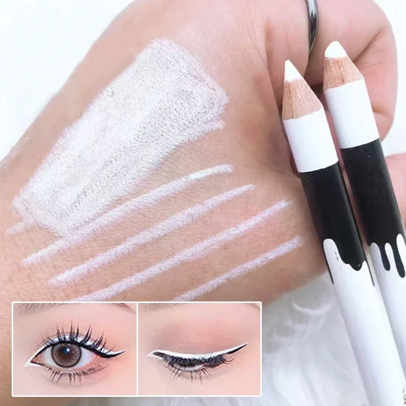 Langlebiger weißer Eyeliner Bleistift wasserdicht schnell trocknend nicht blühend matt glatt Eyeliner Bleistift Frauen Augen Make-up Kosmetik