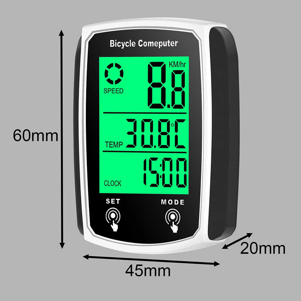 Waterproof Bicycle Wired  Speedometer Bike LCD Display Digital Computer Speed Odometer English Bicycle Accessories