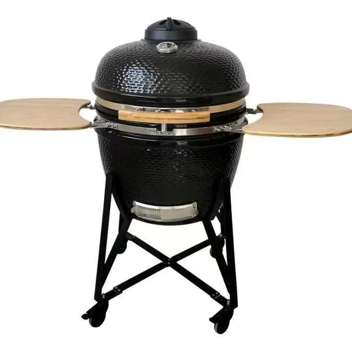 Factory direct sales American egg-shaped ceramic barbecue grill, outdoor BBQ is easy to clean and easy to carry