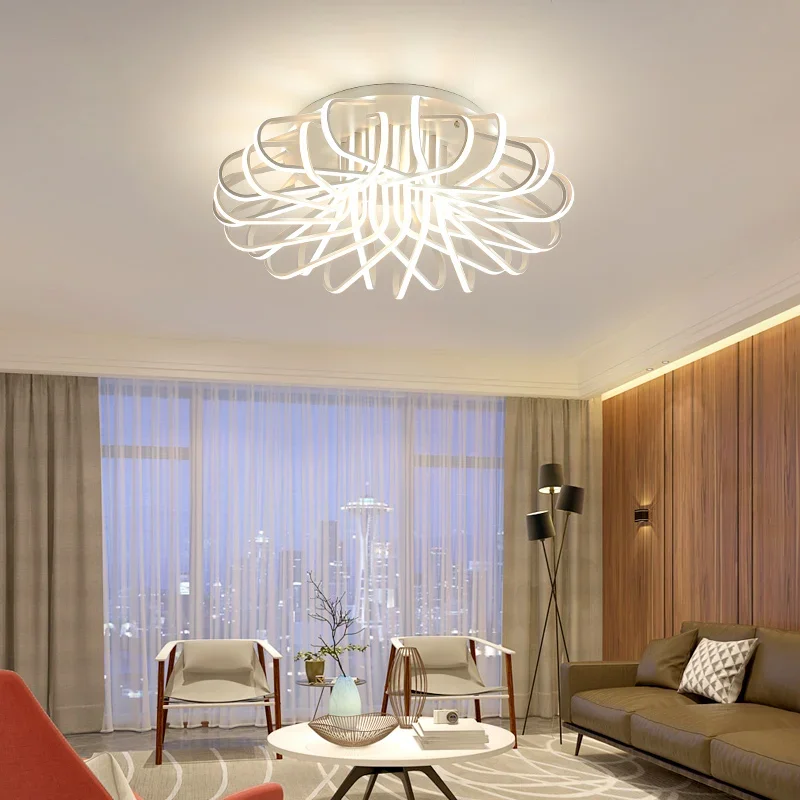 مصباح سقف مثبت على السطح لغرفة النوم وغرفة المعيشة، مصباح سقف أكريليك رفيع للغاية، تركيبات إضاءة منزلية لديكور المنزل #4