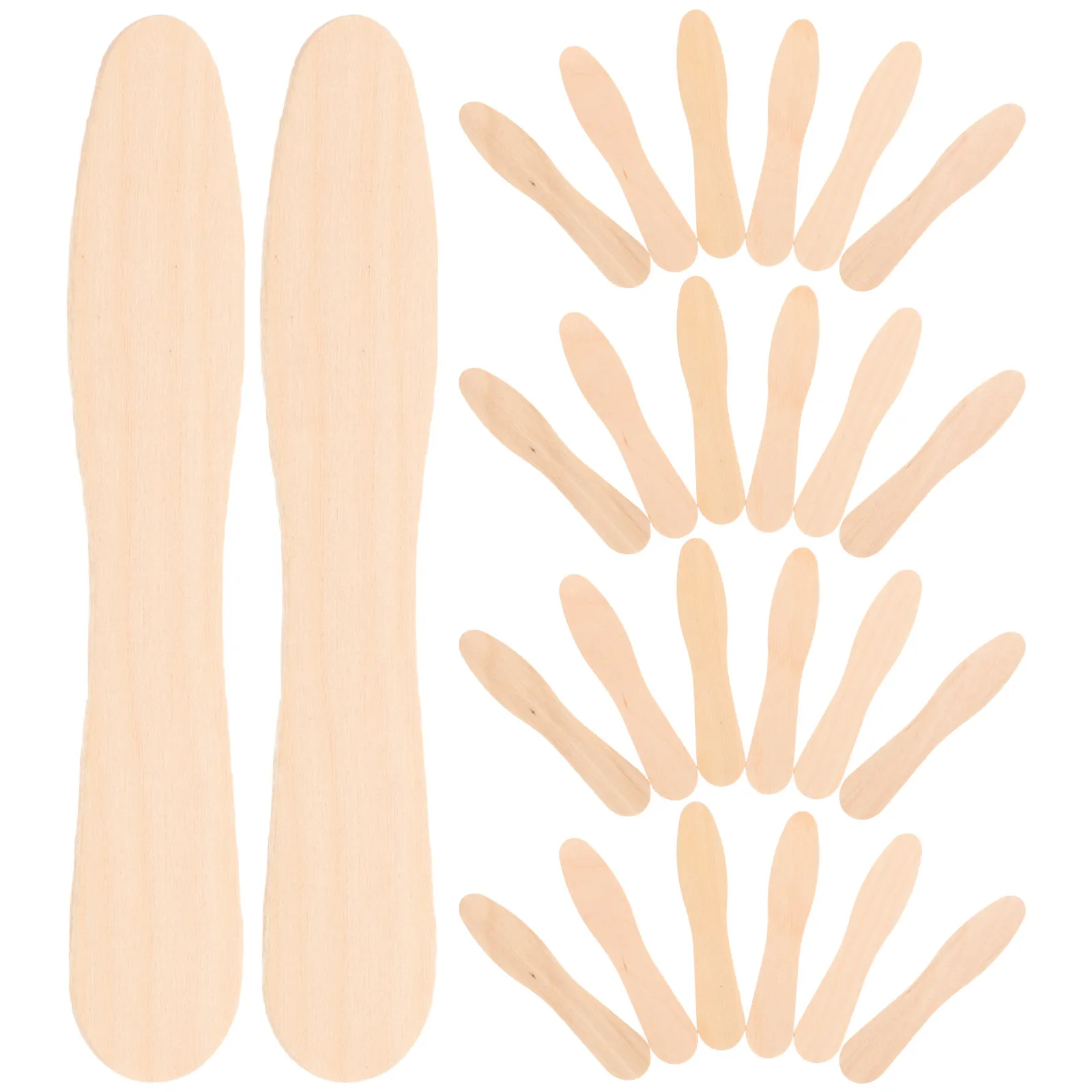 100Pcs Wood Ice Cream Spoons Natural Wooden Dessert Spoons Eco Friendly Sample Tasting Events Weddings Hot Chocolate Scoop
