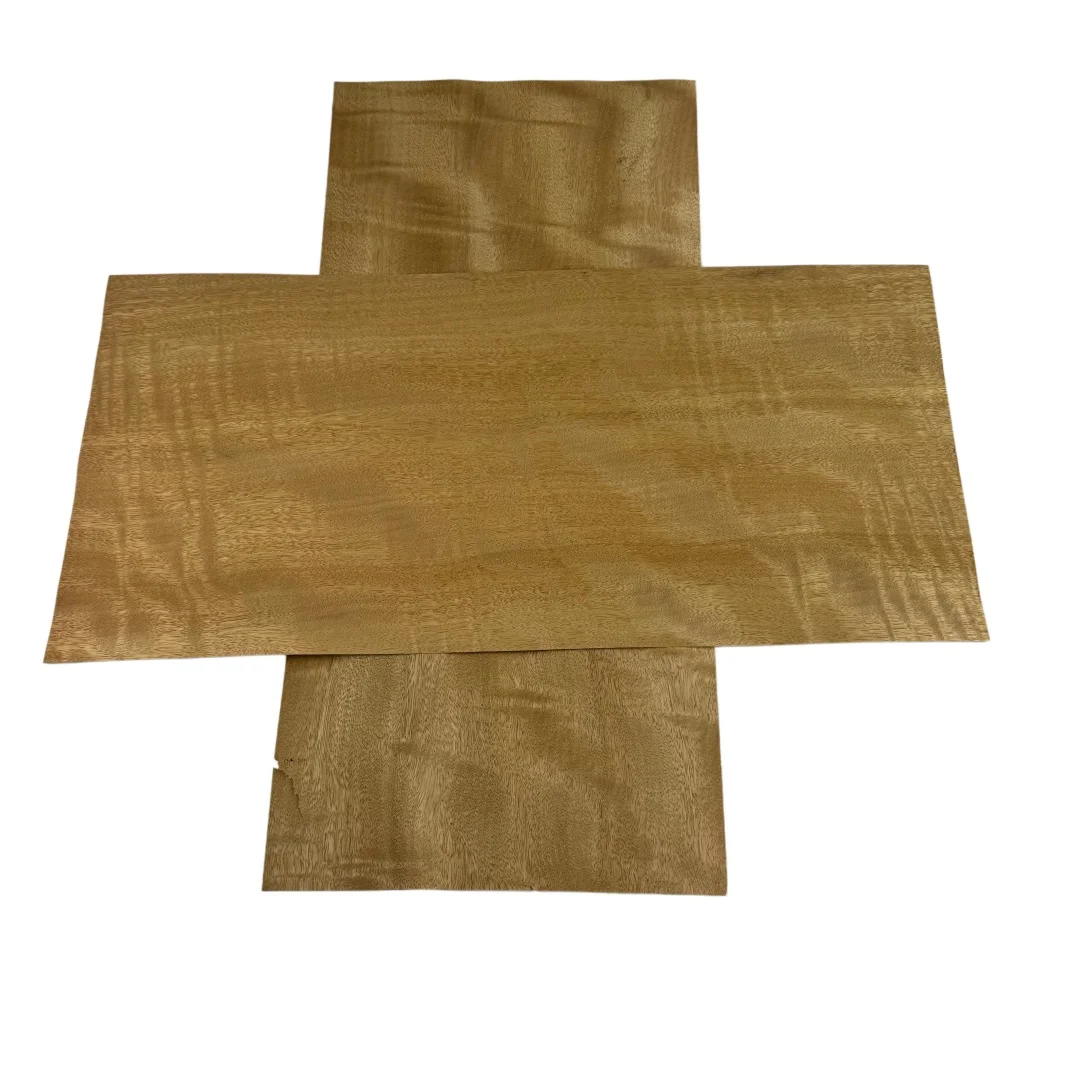 2Pcs 0.5mm Natural Gold Figured Wood Veneer, Bookmatched, Guitar Body Veneer, DIY Marquetry Veneer, Size 50x20cm