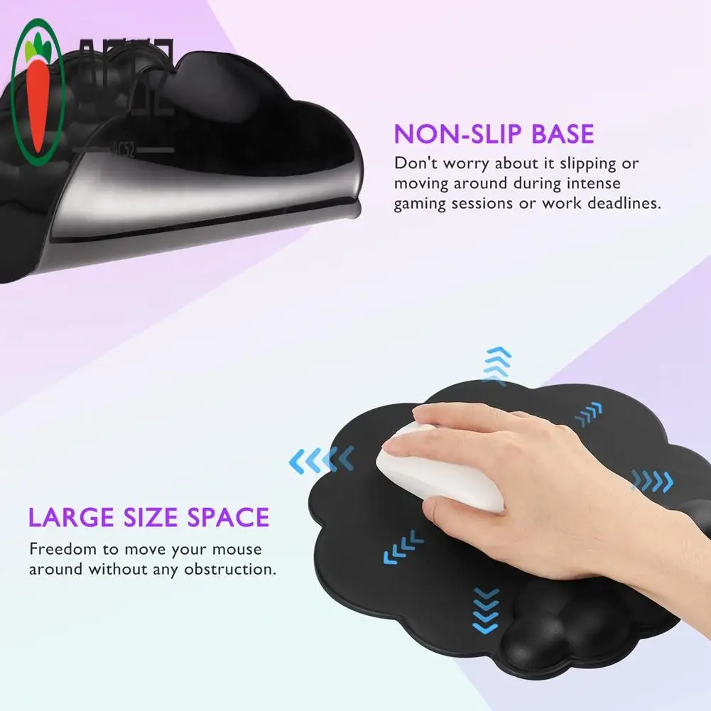 AC52-Cloud Wrist Rest Kit Ergonomic Keyboard Wrist Rest Mouse Wrist Rest Computer Gaming Wrist Rest Non-Slip Base