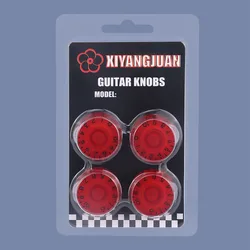 4Pcs High Quality Guitar Knobs Red Volume Tone Speed Control Knob Universal For Gibson Les Paul SG Guitar Accessories Parts