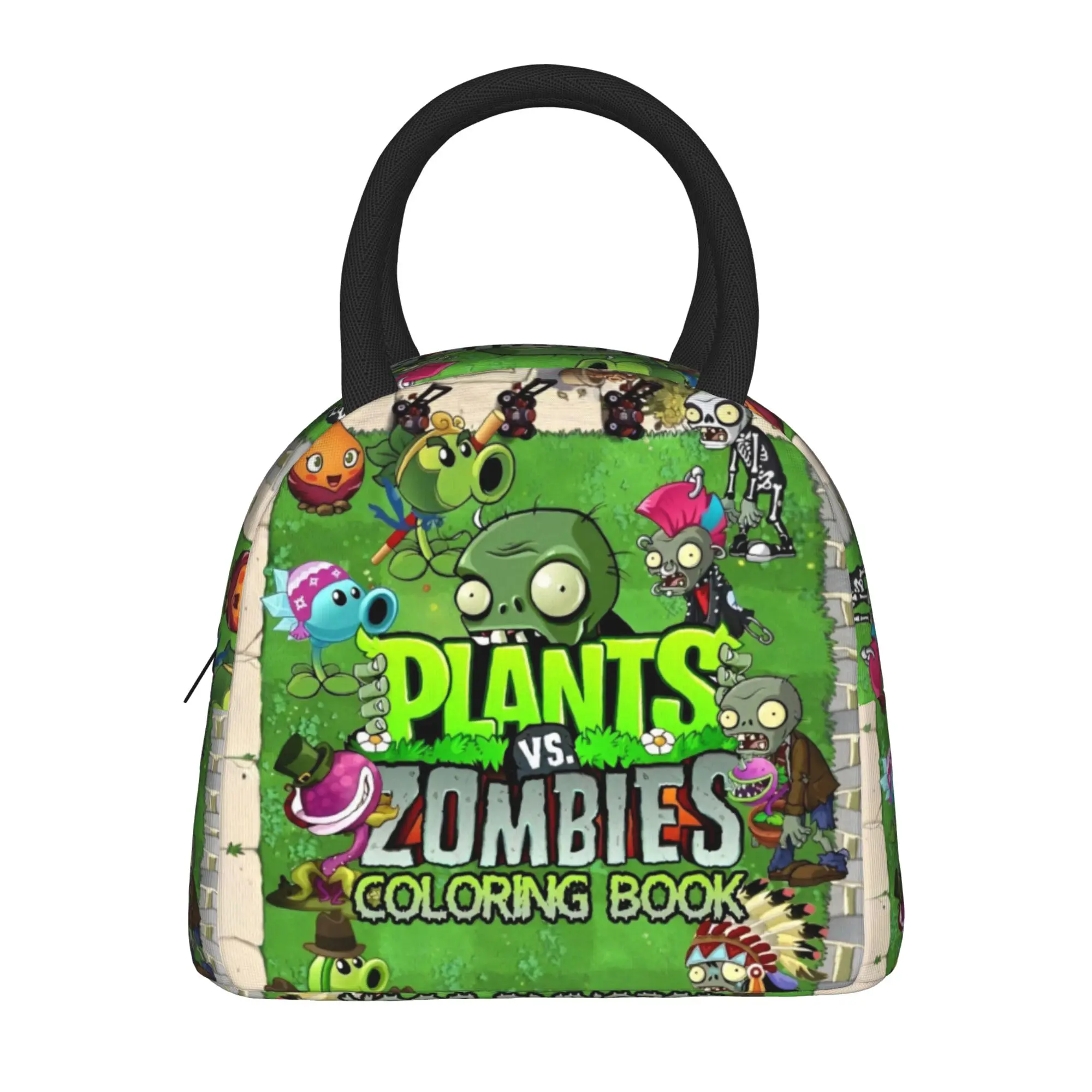 Plants-vs-Zombie cartoon games Product Insulated Lunch Bags For Work  Food Box Leakproof Cooler Thermal Lunch Boxes