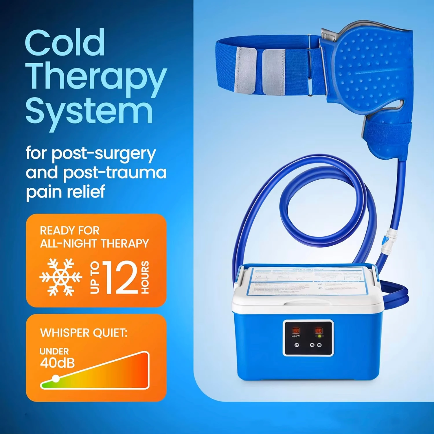 Cold Therapy Machine With Digital Timer And Adjustable Flow Speed For Body Pain Relief