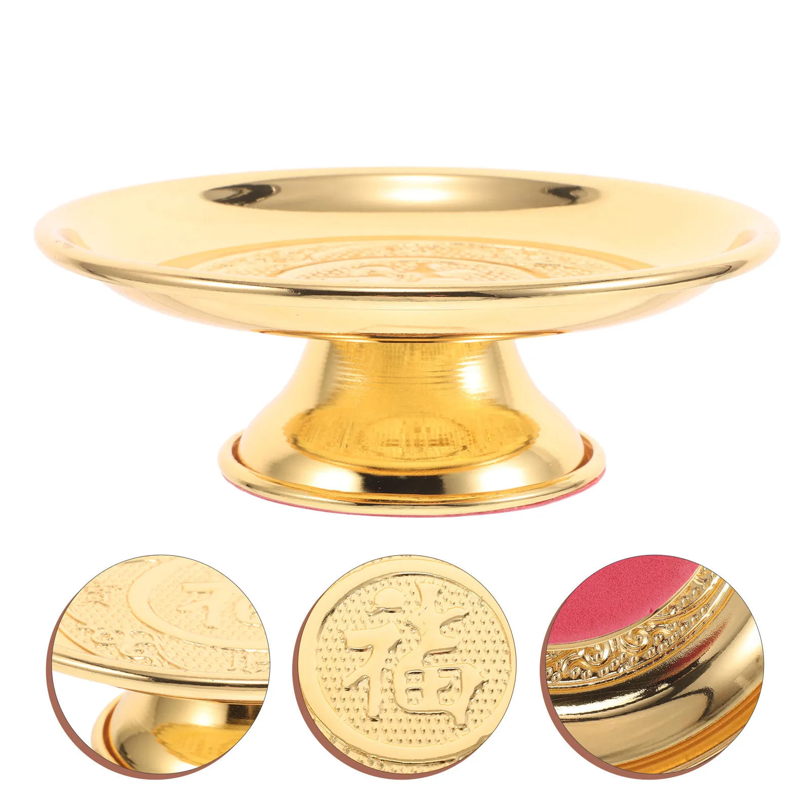 Elegant Wedding Fruit Plate Fruit Tray Altar Blessing Bowl Round Serving Platter Ceremony Rituals