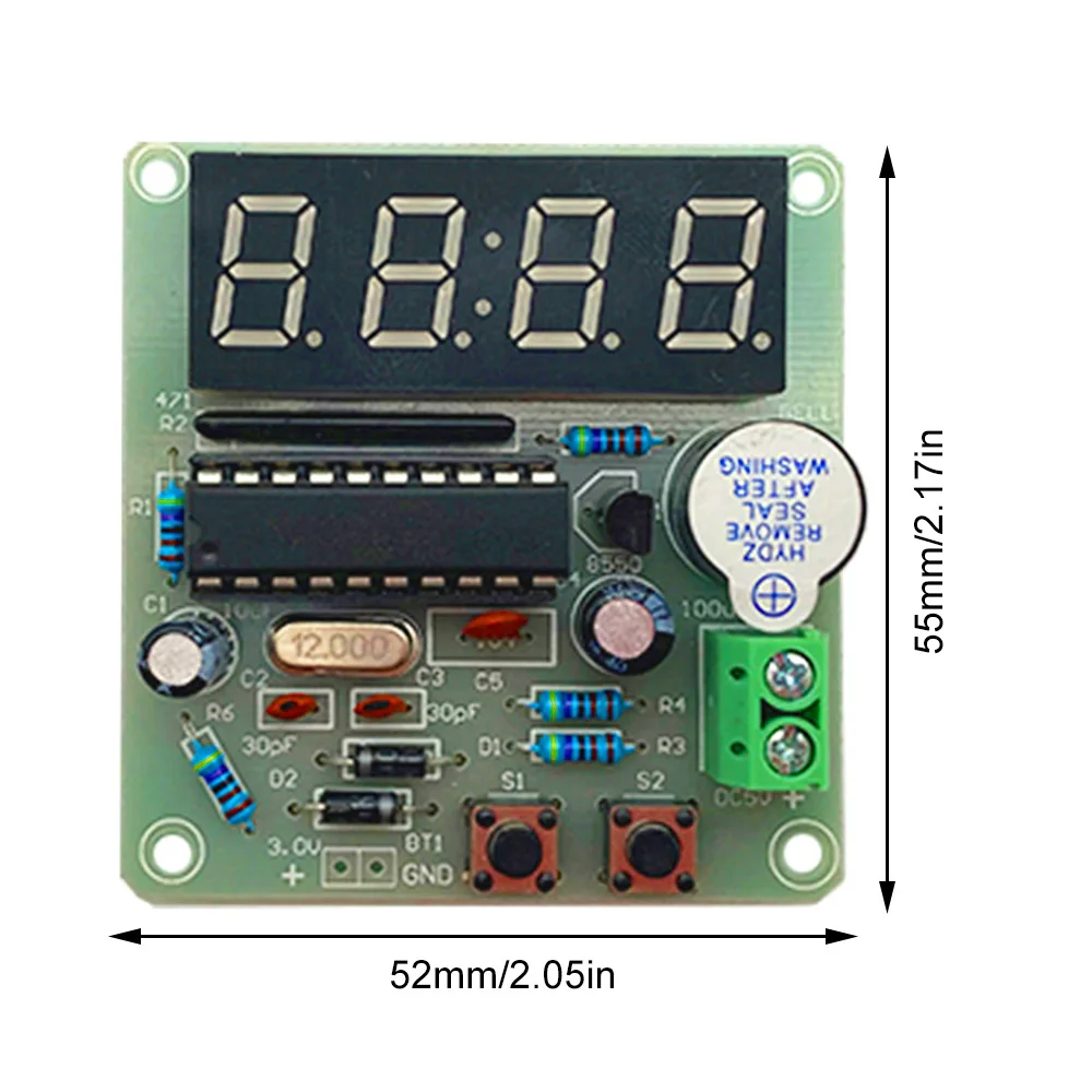 Stc12c2052 Digitale 4 Bits Elektronische Klok Elektronische Productie Suite Diy Kit Learing Kit Voor Arduino Dc 3.3V-5V