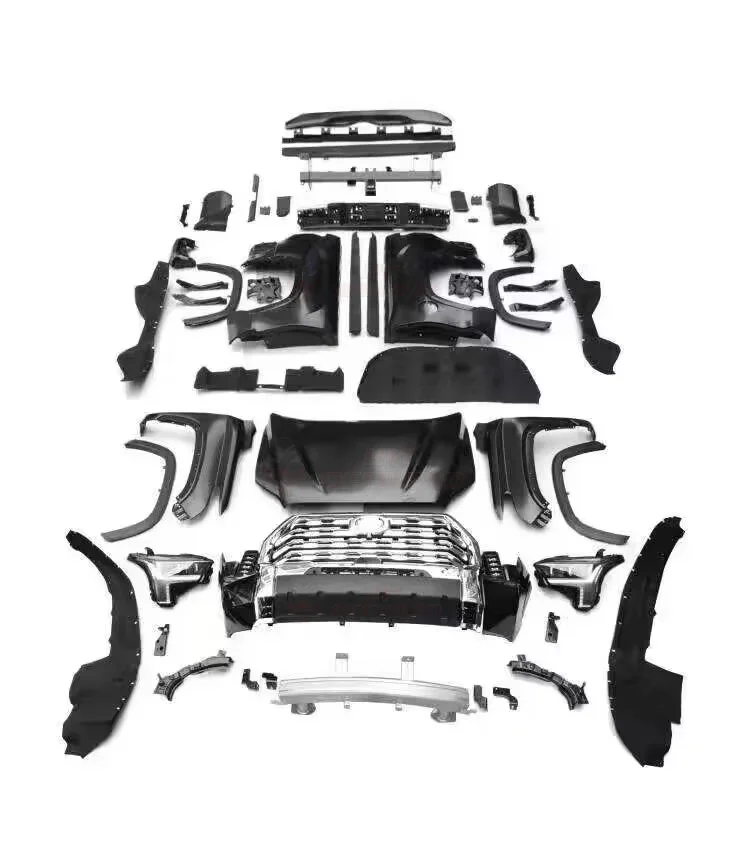 Upgrade Wide Body Kit for Toyota Tundra 2007-2021 to 2024 Model Fender Hood Bumper Grille Taillamp Headlamp Bodykit