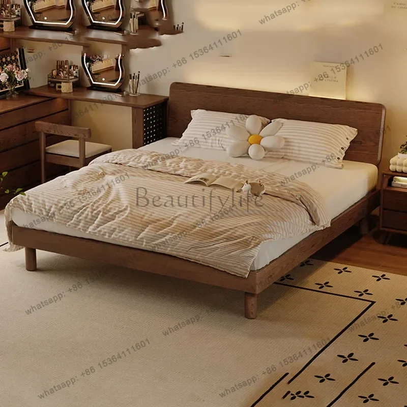 ld Modern Bed Bedroom   Double Luxury Floor Mobile Wooden Sleeping Bed Princess Letto Matrimoniale Hotel Furniture