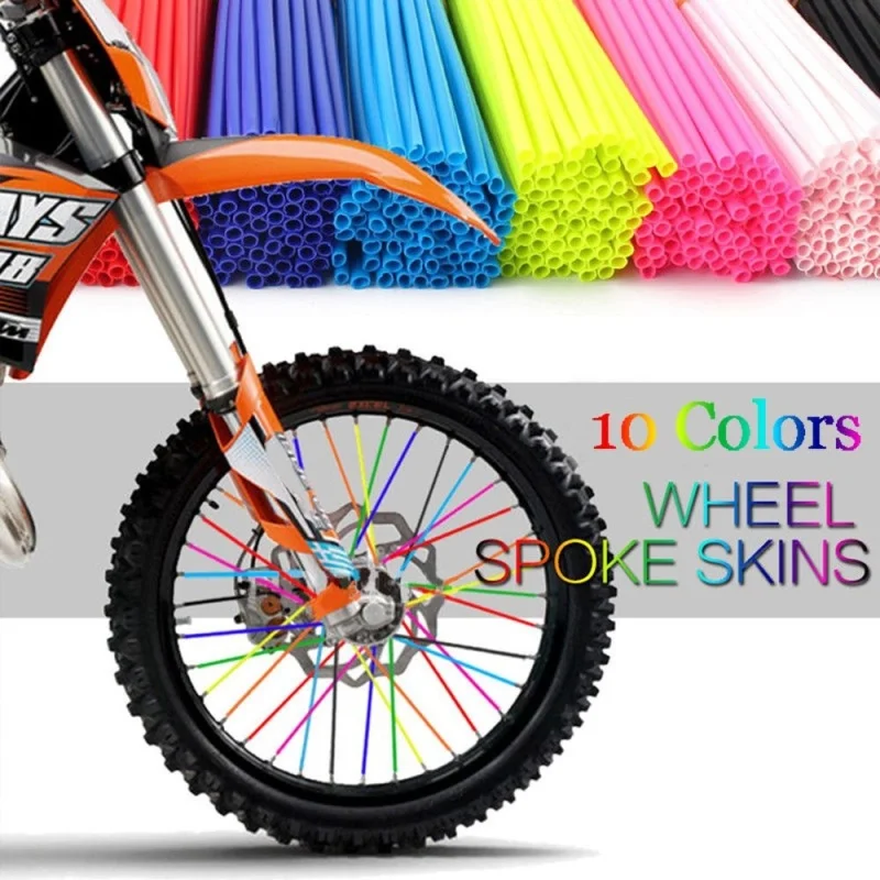 36pcs Motorcycle Wheel Rim Spoke Wrap Kit  For Motocross Bicycle Bike Cruiser Chopper Cafe Racer Motorcycle Accessories