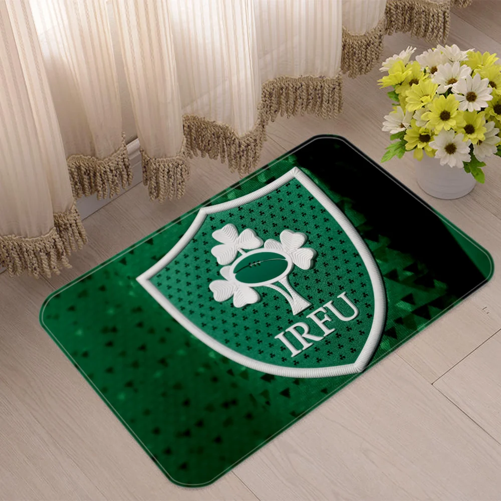 Ireland Rugby Team Kitchen Rug Mat for Hallway on the Floor House Entrance Door Doormat Entrance to Home Decor Items Room Rugs