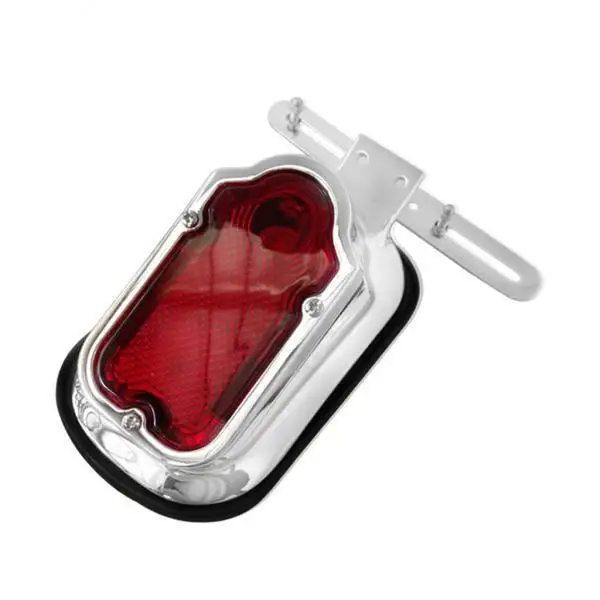 2x Plastic Motorcycle 12V Tombstone Tail Light Red Signal for FLH Chopper