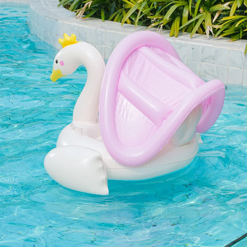 1Pcs Pool Floats Swim Tube Swan Baby Pool Float Inflatable Swim Ring Floaties For Pool Beach And Summer Water Fun ﻿ ﻿