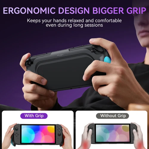 Imagen 2 del producto Funda IINE Grip para Switch 2/Apuñadura ergonómica/Compatible con base/Fácil instalación/Solo 65g
