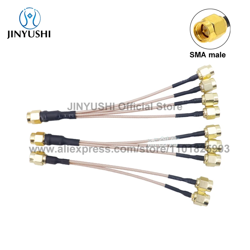 

1 шт. RG178 двойной разъем SMA «папа» SMA до 2 3 4 x SMA-J разветвитель кабеля WIFI удлинитель антенны RF перемычка для 4G LTE 5G