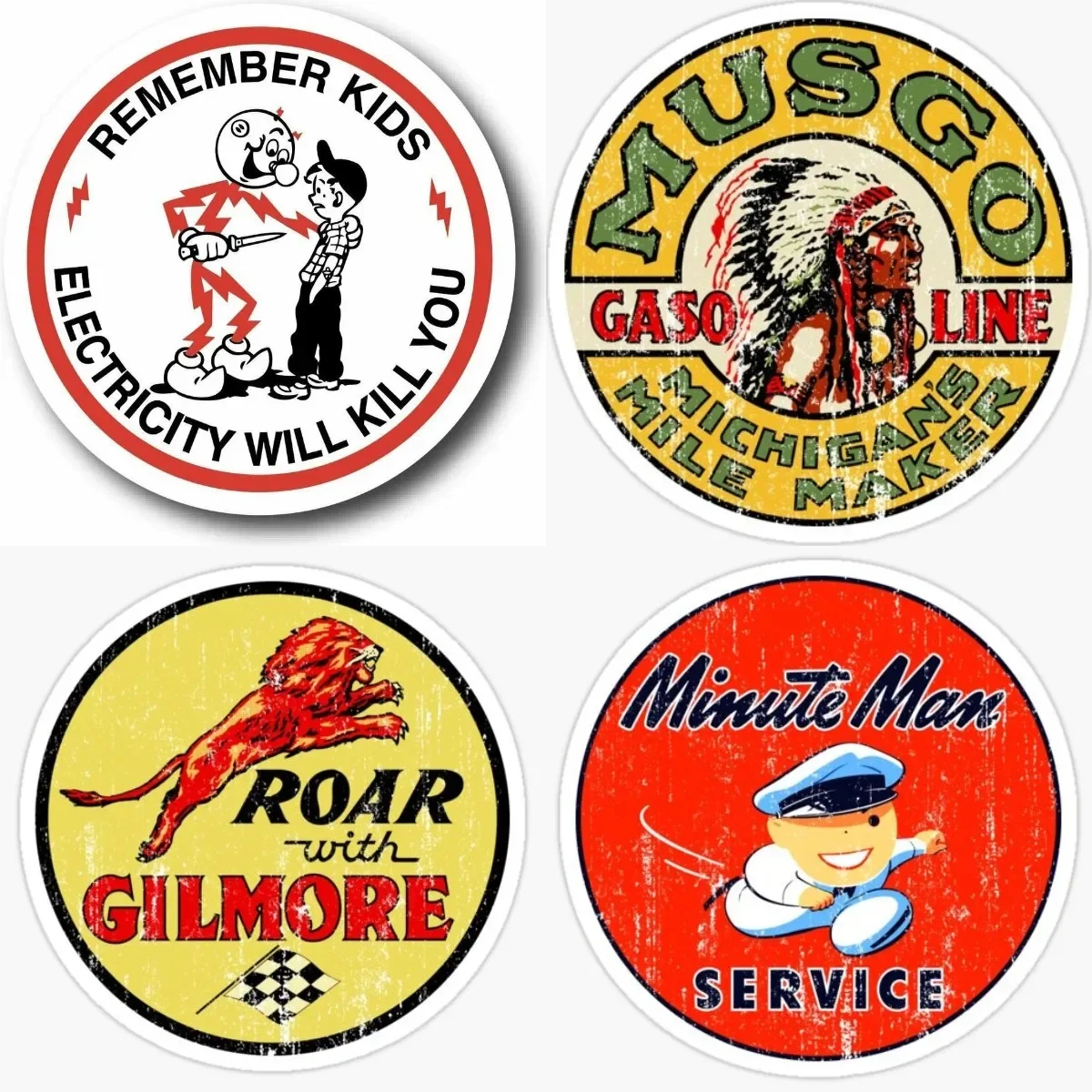 

Retro Stickers for Car Mobile Phones Accessory Motorcycle Waterproof Laptop Van Refrigerator Window Decoration Detailing