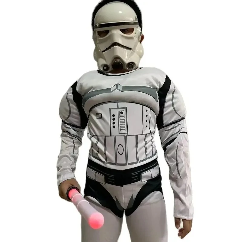ABC1232025 New Boys' Black Warrior Storm Trooper Darth Vader Anakin Skywalker Girl Wars Rey Cosplay party costume clothix,3;b'2. view 5