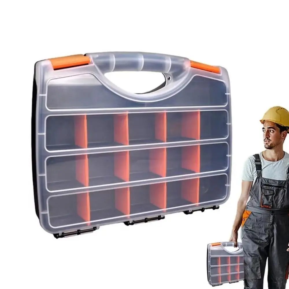 

Versatile Plastic Parts Box Screwdriver Hardware Tool Screw Storage Box Portable Metal Parts Auto Repair Tool Box