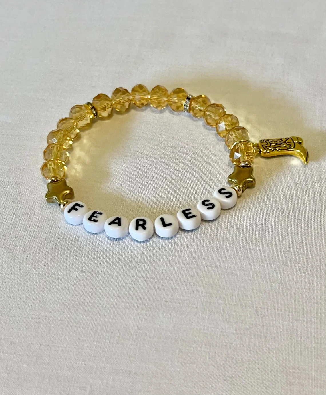 Fearless Friendship Bracelet Tyler Inspired Fearless Bracelet Cowboy Boot Charm Bracelet Taylor Charm Taylor Jewelry Merch