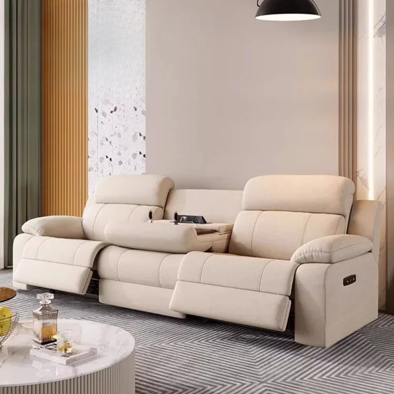 

Designer Genuine Leather Sofa Minimalist Sleep Modern Italian Lounge Sofas Lazy Loveseat Divano Soggiorno Living Room Furniture