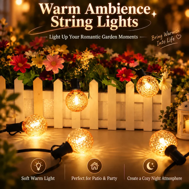 G40 Shatterproof Amber Diamond LED Bulbs E12 1W