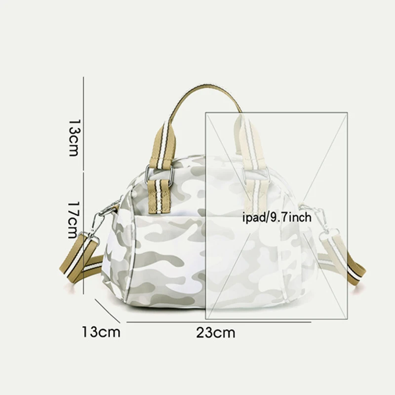 Damen Umhängetasche tragbare Umhängetasche wasserdichte Mode Tarnung Oxford Stoff Shell Tasche neue tägliche Outdoor-Einkaufstaschen