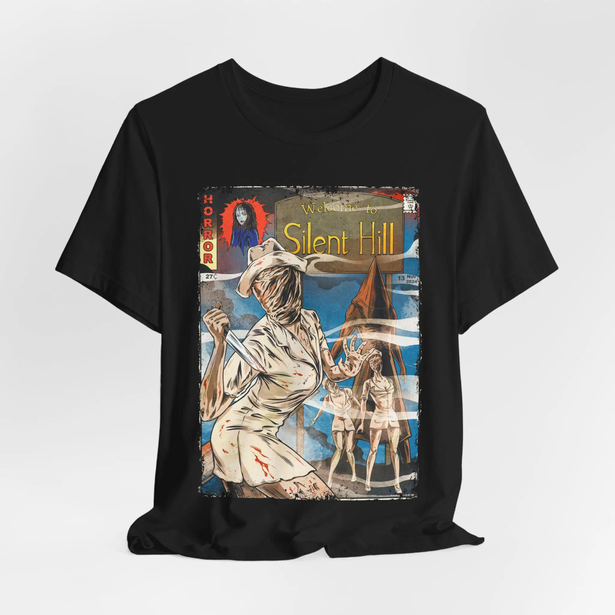 Le T-shirt élégant du film Silent Hill : un film d'horreur rétro T-shirt à motif imprimé unisexe pour les tenues à la mode