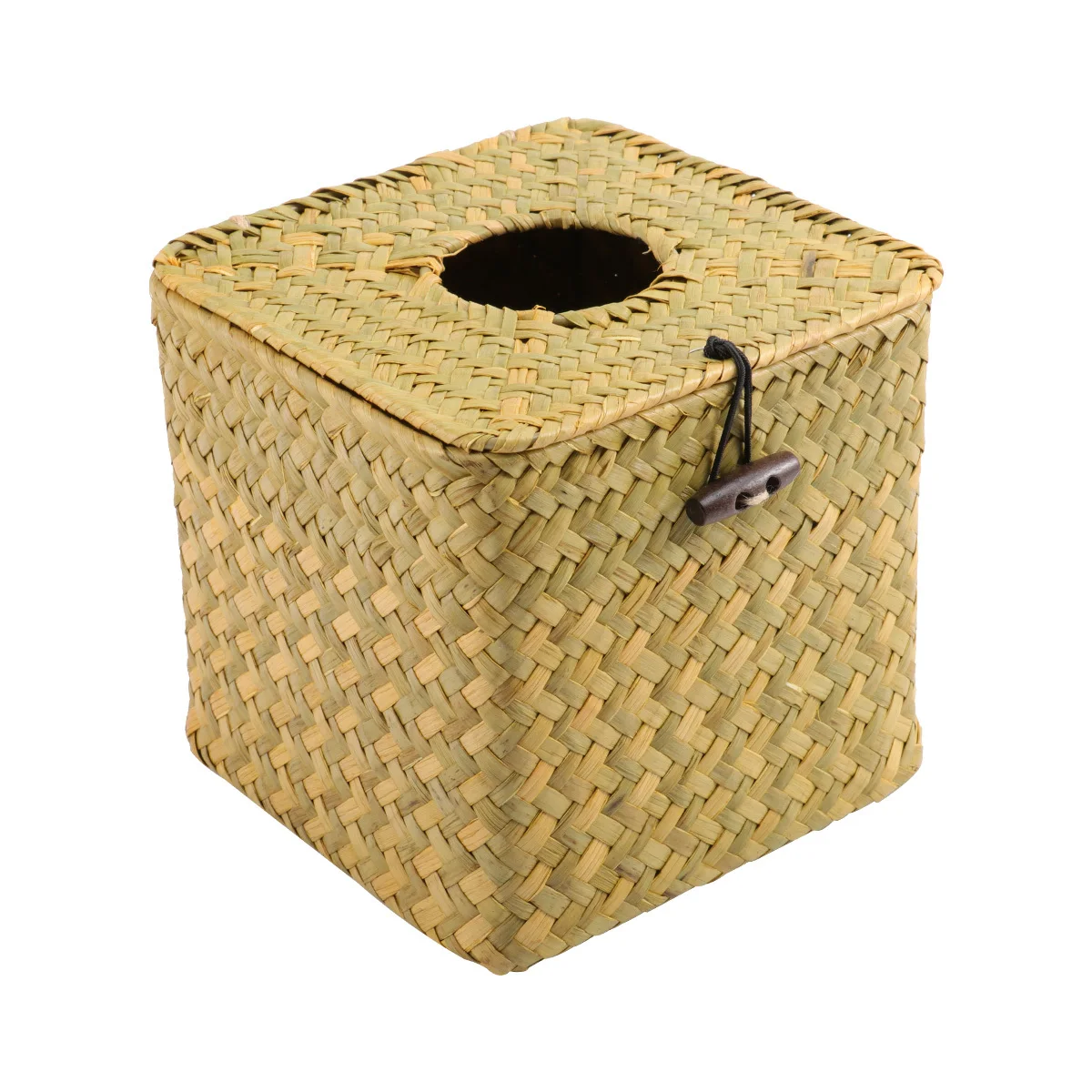 

5pcs Handwoven Seagrass Tissue Box Cover For Bathroom Hotel Office Desk Natural Paper Napkin Holder Storage Container