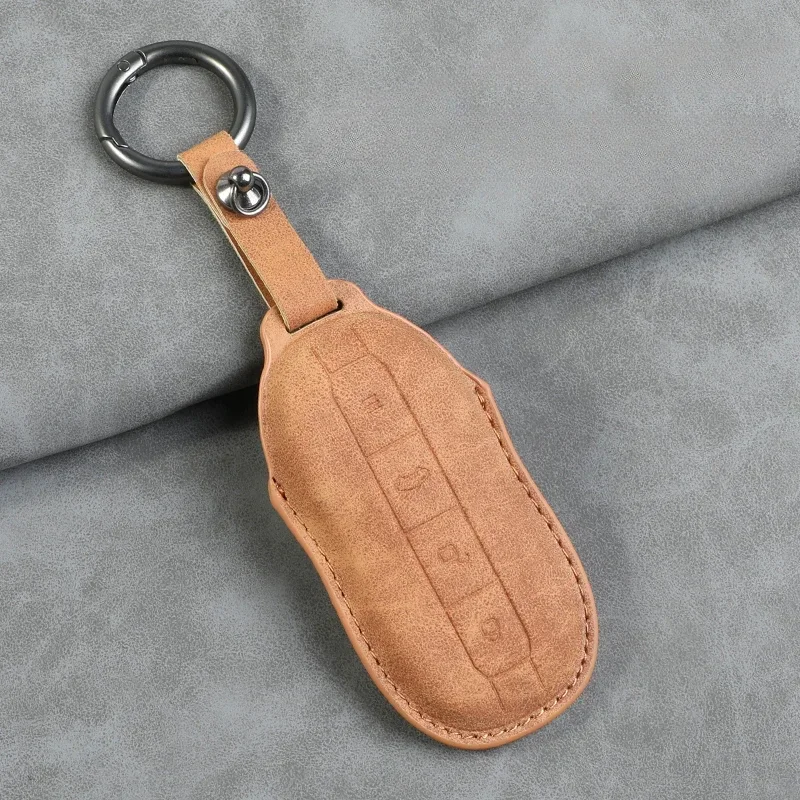 

Leather Car Remote Key Case Cover for Xiaomi SU7 SU7MAX SU 7 Pro Car Key Case Cover Shell Fob Keyring