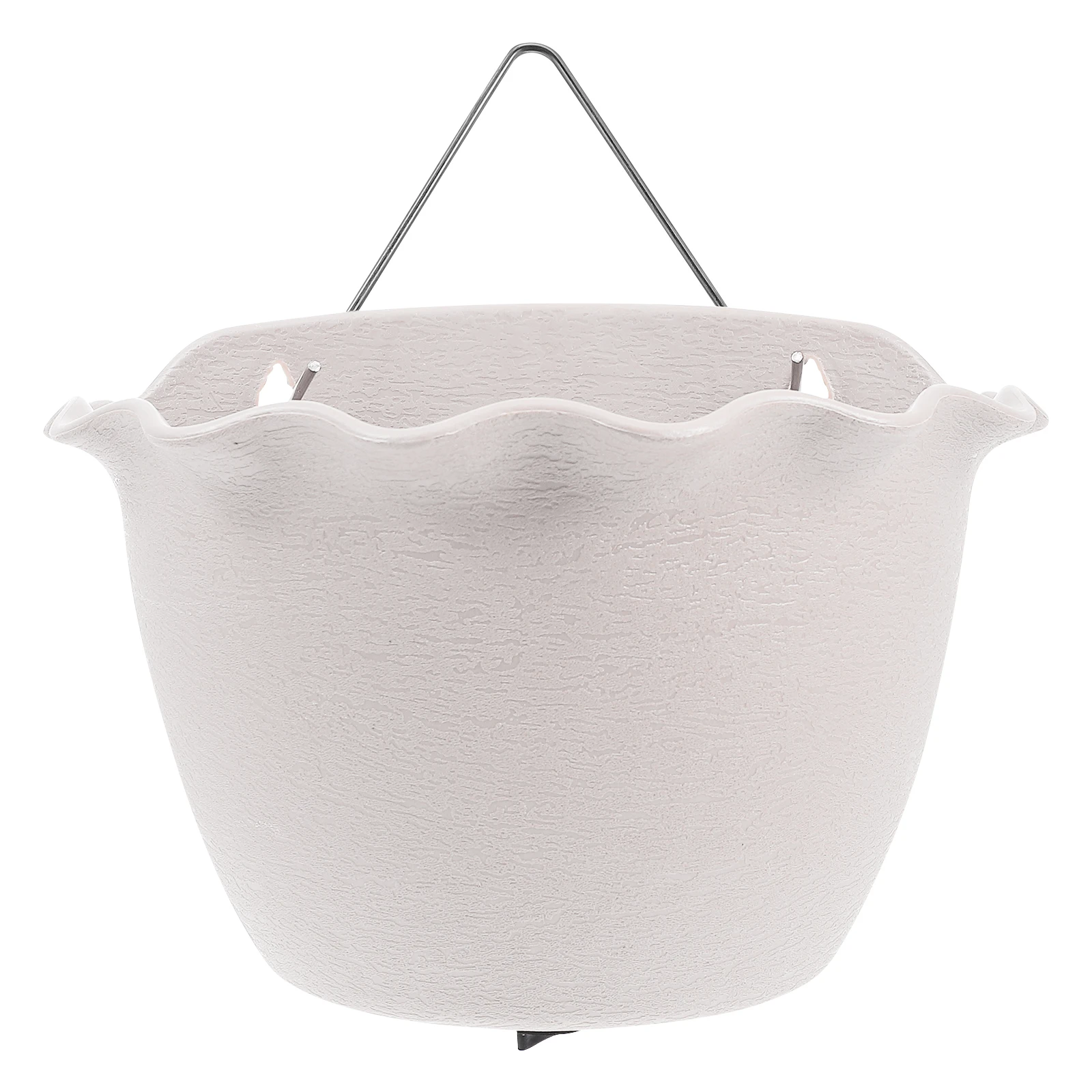 

Retro Spray Painted Hanging Basket Flower Pot Large Size V-Shaped Hook White Wall Mount Planter Balcony Garden Outdoor Indoor