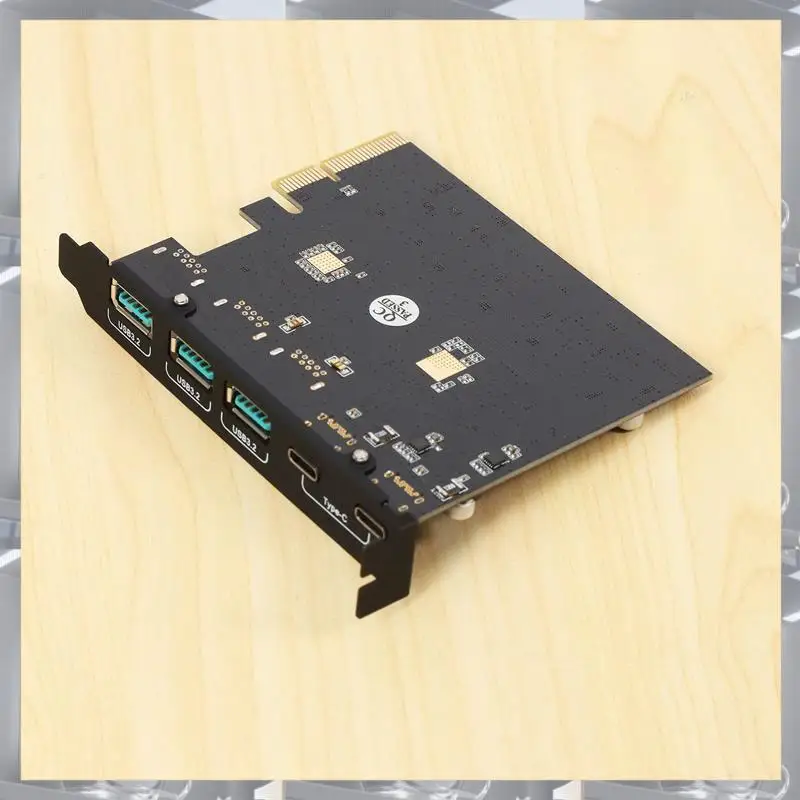

Hot Selling-Pcie To USB 3.2 Gen 2 Card With 10Gbps Bandwidth 5-Port (3X USB-A -2X USB-C) Converter PCIE Splitter For Windows 10/