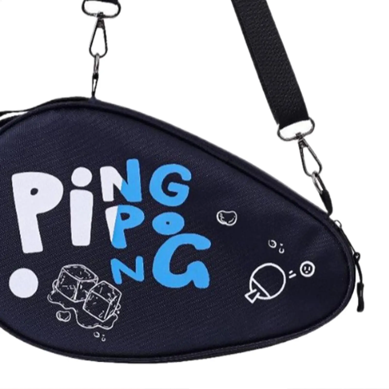 

Table Tennis Racket Bag Waterproof Hard Shell Case Adjustable Strap Table Tennis Racket Organizer with Ball Compartment for