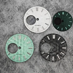 NH38 Watch Dial 28.5mm Hollow Dial Green Luminous Diving Watch Faces for NH38/NH34 Movement Modification Watch Accessories