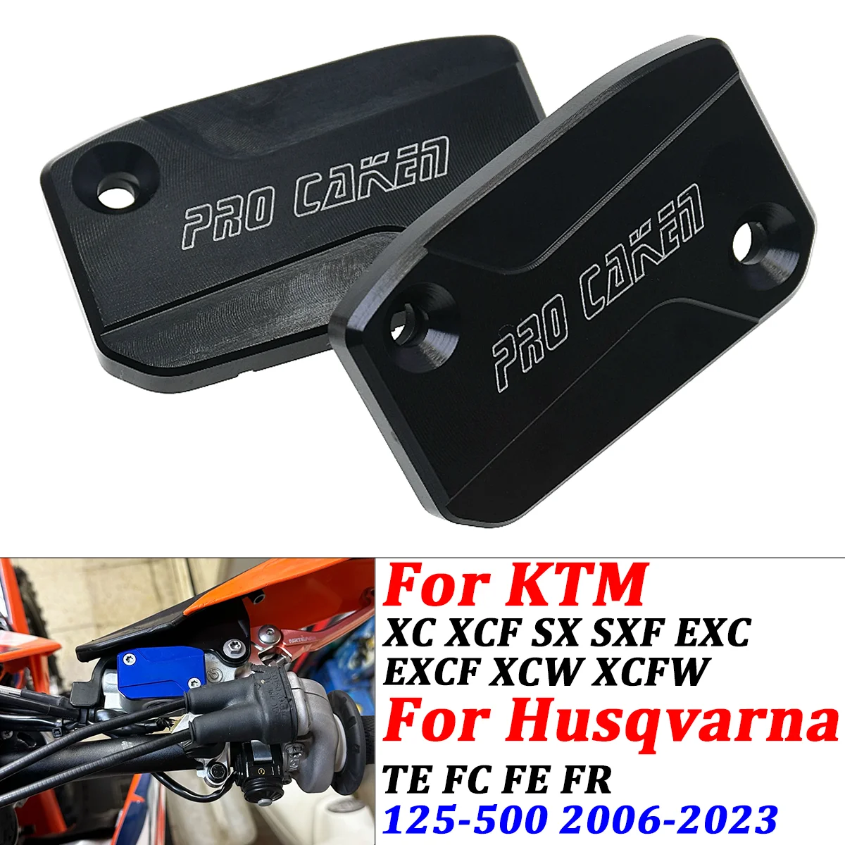 

For KTM SX SX-F XC XC-F EXC EXC-F XC-W XCF-W TPI Six Days 2006-2023 Motorcycle CNC Front Brake Clutch Fluid Reservoir Cap Cover
