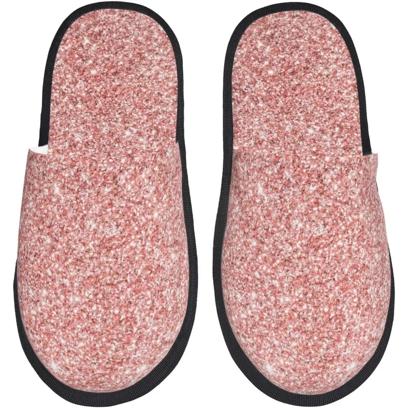 

Rose Gold Glitter Print Women Slippers Home Furry Shoes Keep Men Couples Shoes Warm For On Indoor Outdoor Plush House Slippers