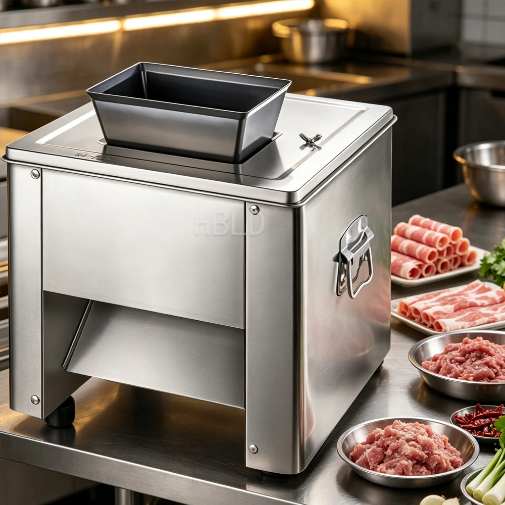 Meat Slicer Commercial Electric Meat Cutter Stainless Steel Shredding Machine for Restaurant Kitchen