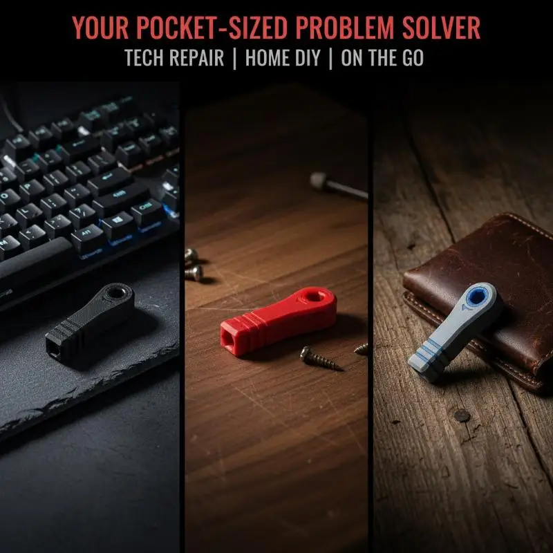 3D Printed Mini EDC Pocket Ratchet Screwdriver Set Durable Compact Design for Home Office Use
