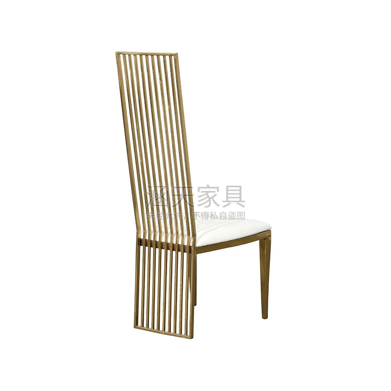 Round tube hollow backrest star hotel large chair seafood hotel restaurant marriage chair