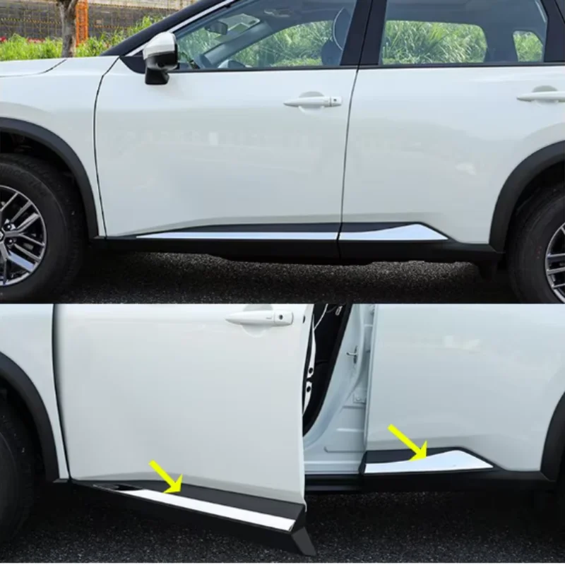 

X-T For Nissan X-Trail / Rogue T33 2021 -2023 Side Door Molding Body Strip Streamer Protection Lid Molding Cover Kit Trim