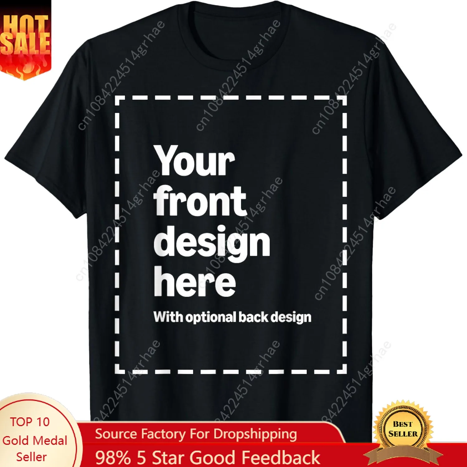 Camiseta personalizada con estampado frontal y trasero con su imagen para hombres, mujeres y niños de Modificar por Amazon Merch bajo demanda