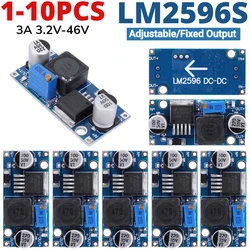 10-1PC LM2596 DC-DC Step-down Module Power Supply Buck Converter Module 3A 3.2V-46V Voltage Regulator Adjustable Fixed Output