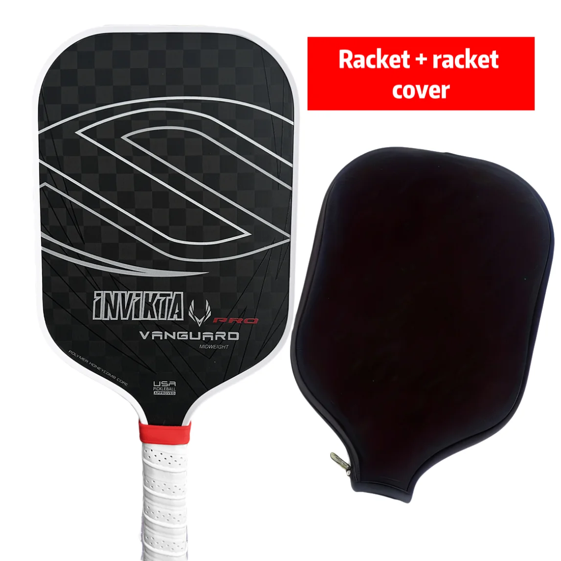 

VANGUARD INVIKTA PRO 12K Raw Carbon Fiber Pickleball Paddle 16MM Polymer Honeycomb Core Supreme Spin Enhanced Power and Control