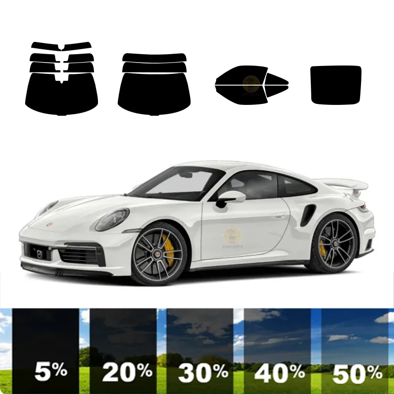 precut Removable Window Tint Film For Car 100% UVR 5%-70%VLT Heat Insulation Carbon ﻿For PORSCHE 911 CARRERA 2DR COUPE 2020-2023