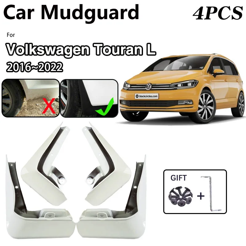 

Car Baking Paint Fender For VW Volkswagen Touran L 2016~2022 2021 4x Front MudFlaps Mudguard Mud Guards Splash Flaps Accessories