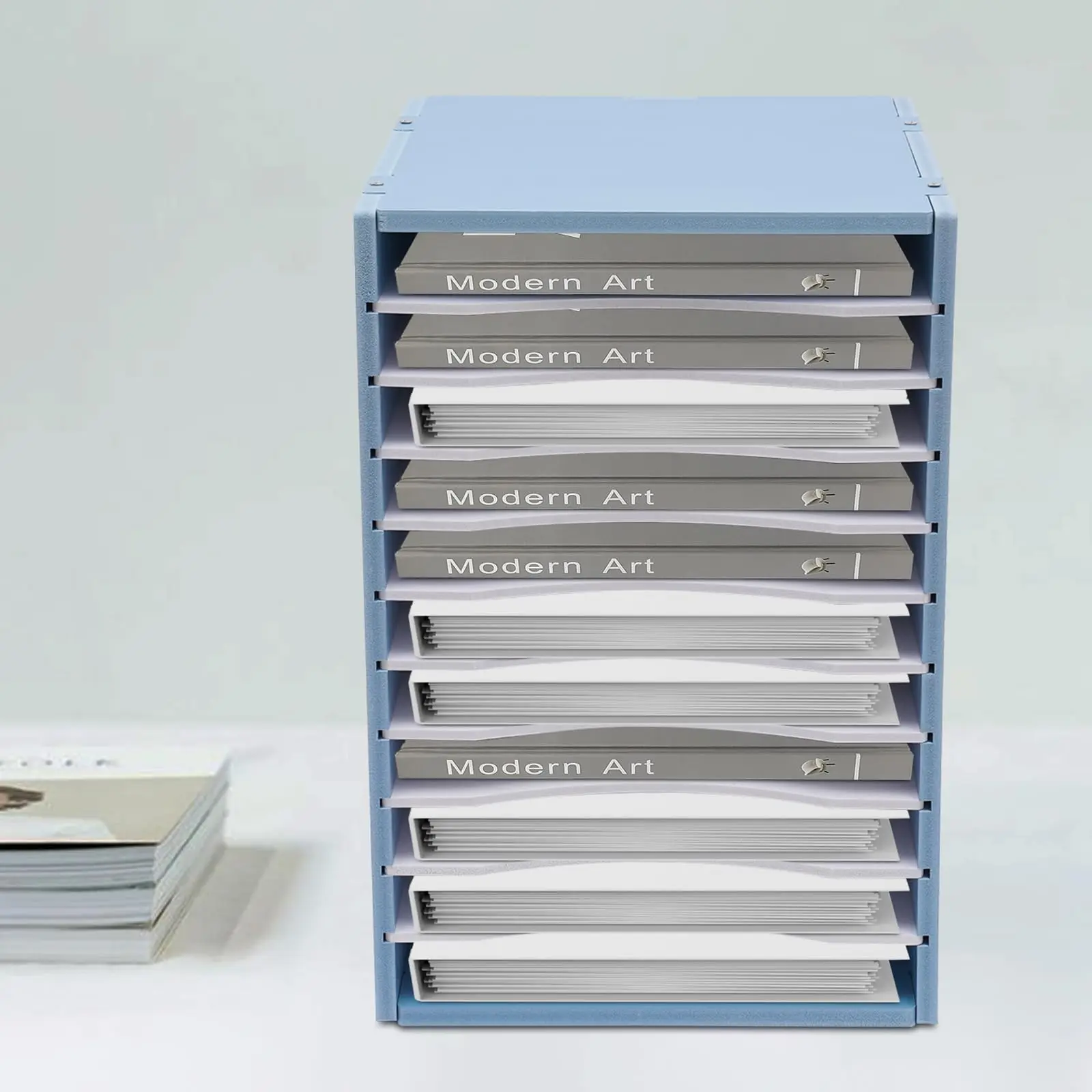 11-Tier Desk Paper Organizer Mail Organizer with Adjustable Drawer Boards File Sorter Organizer Office Supplies Saving Space DIY