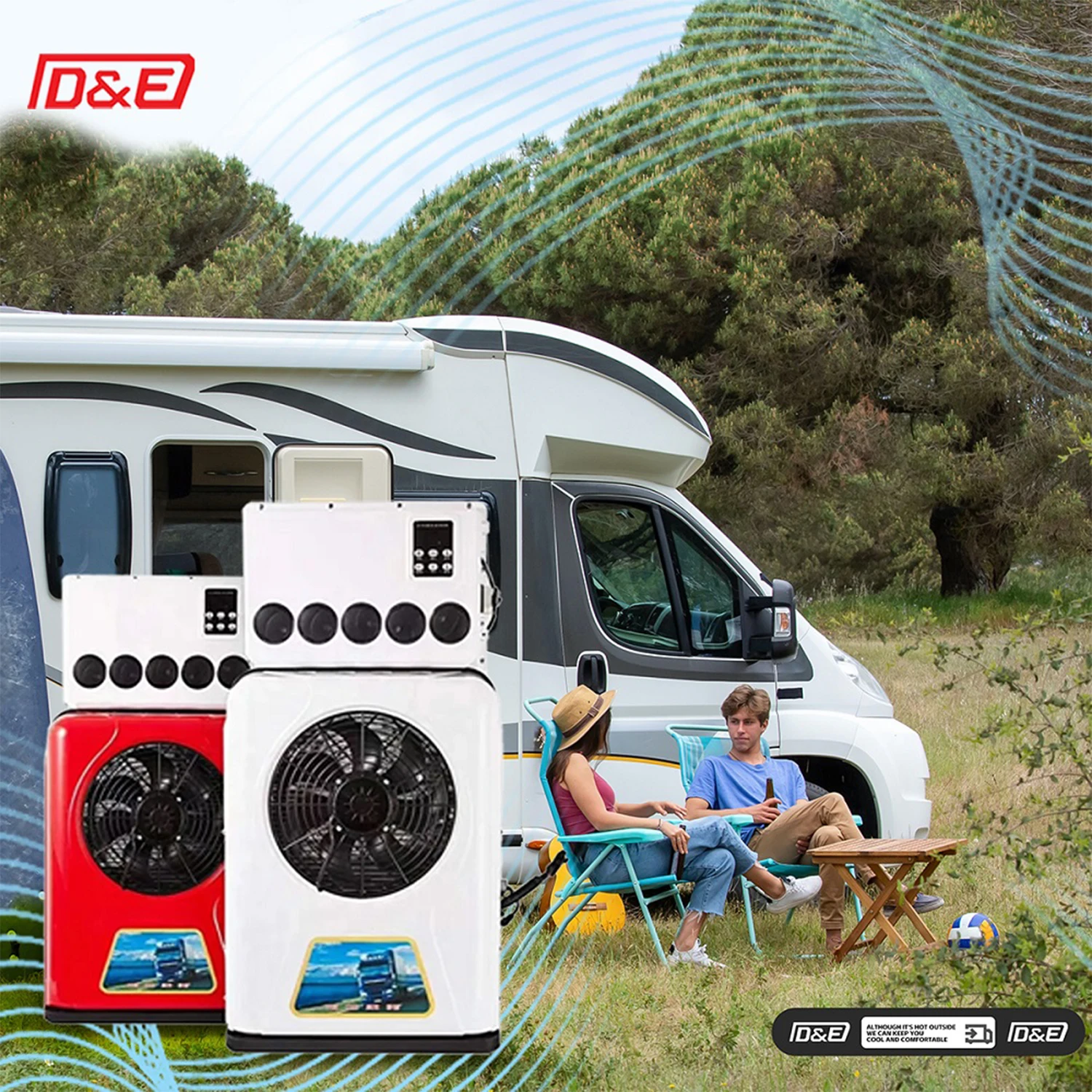 مبرد بطارية مكيف هواء للشاحنة 12 فولت لمكيف الهواء لآلات نائمة الشاحنة