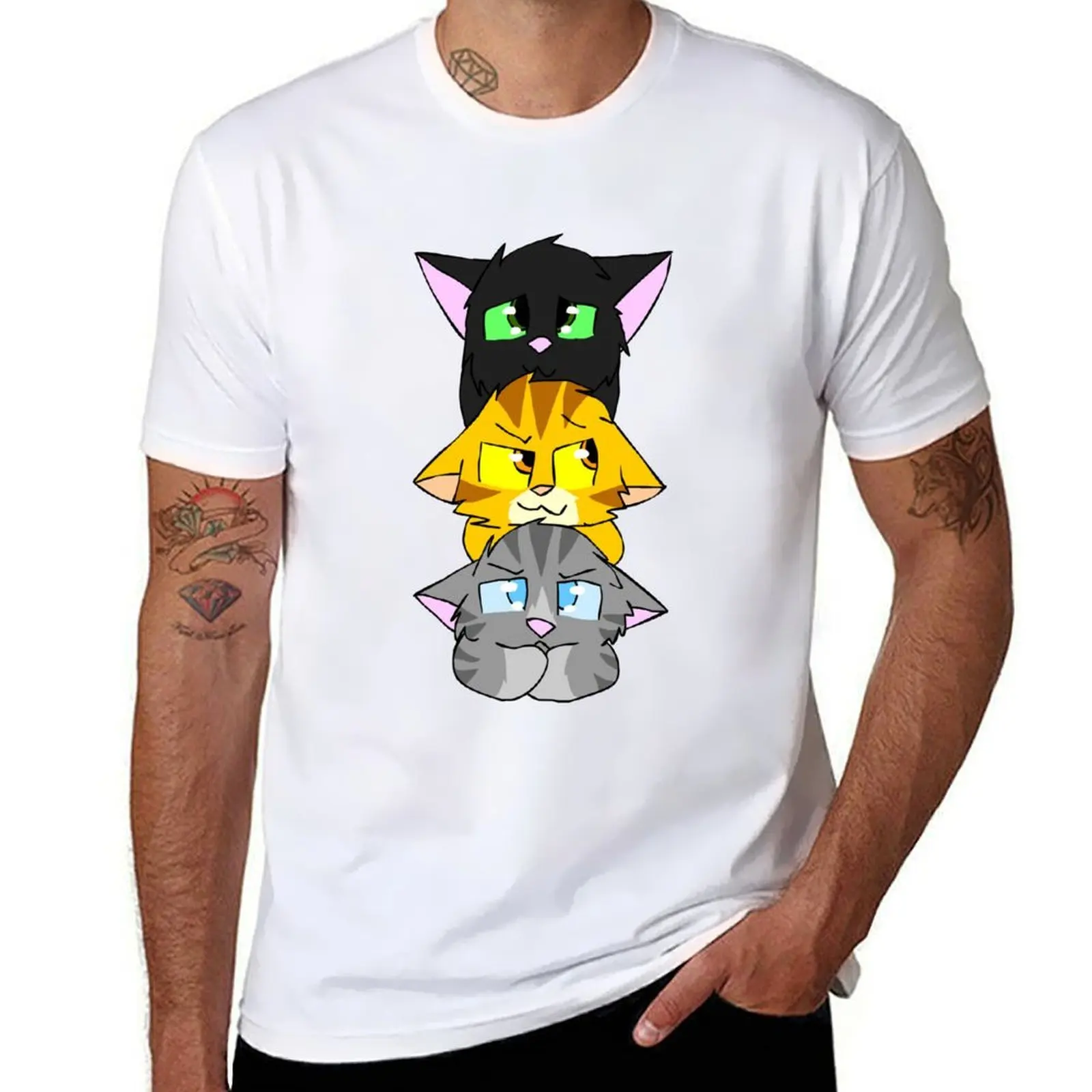 

Jayfeather, Hollyleaf and Lionblaze T-Shirt man t shirt designer cotton t shirt pack T-Shirt