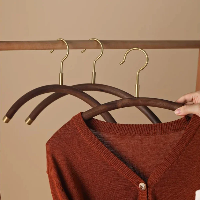 Premium Non-Slip Wooden Coat Hanger Upscale Wardrobe Clothes Hangers No-Mark Garment Care for Home Luxury Closet Organizers